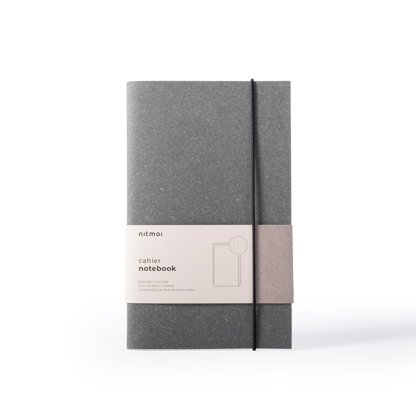 Nitmoi Cahier Notebook Bonded Leather Grey